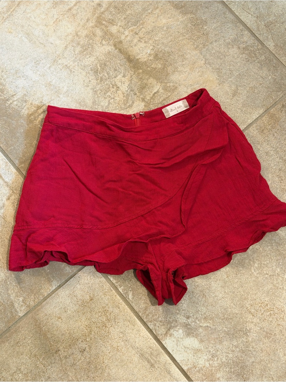 Billabong Red Ruffle Wrap-Style Women's Skort